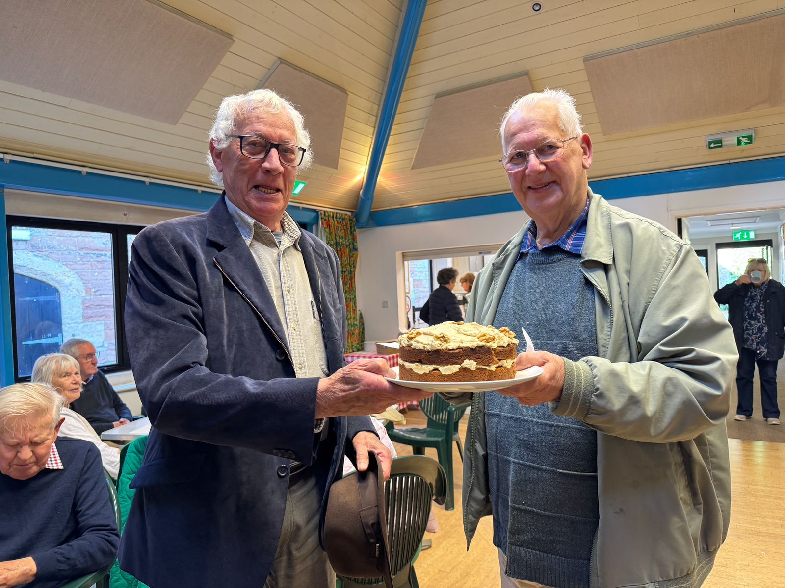 Two Chew Chatters proudly presenting a homemade cake