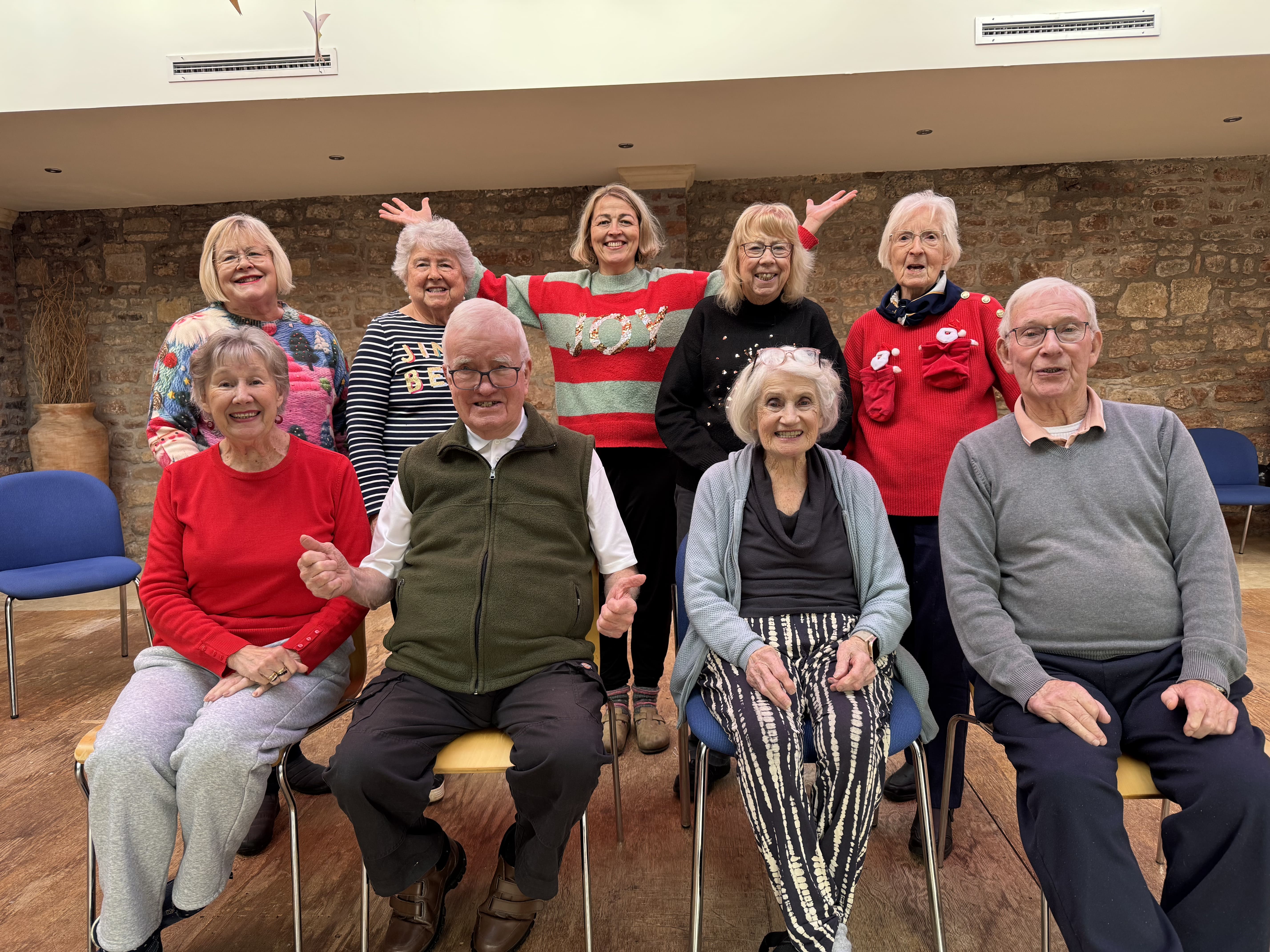 Festive gathering with members